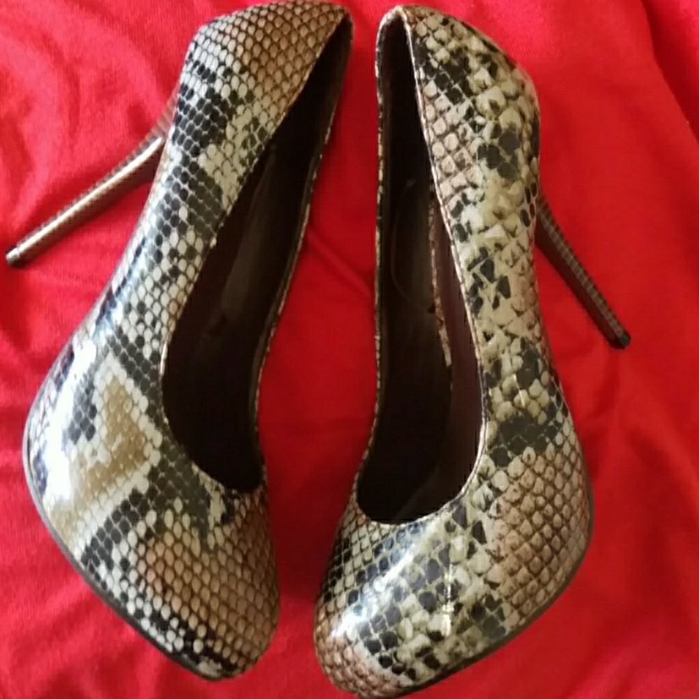 Dots snakeskin heels - Picture 5 of 8